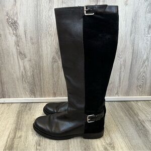 Michael Kors knee High Leather Riding Boots Women's 9.5 Black Equestrian City